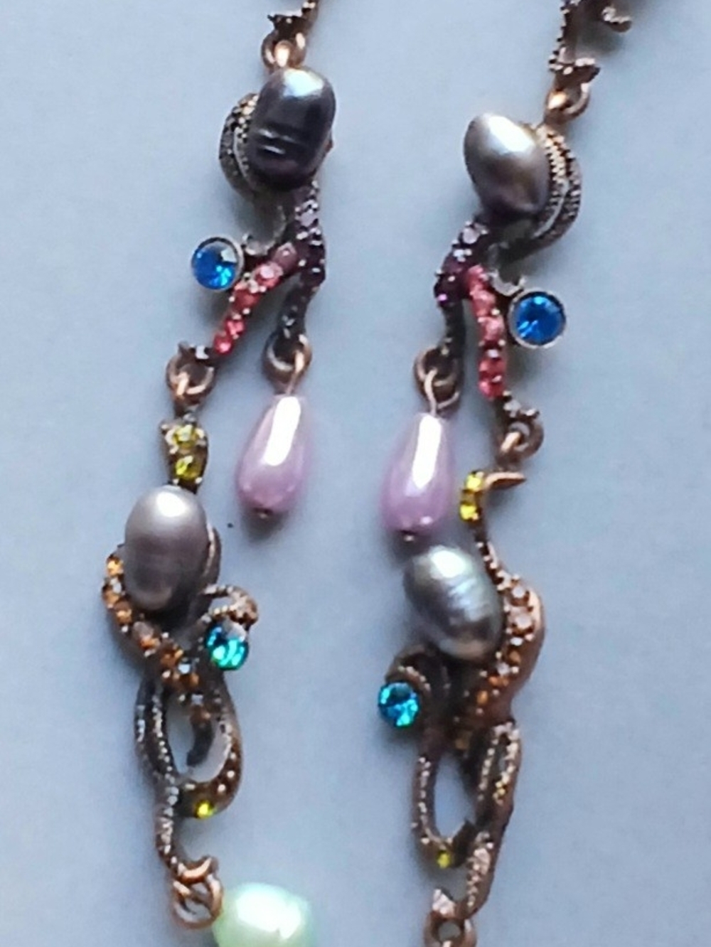 Baroque Multicolor Earrings - Vintage